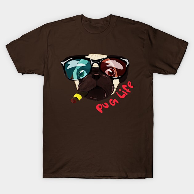 The Pug Life T-Shirt by nazzcat